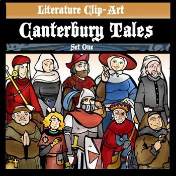 Preview of Canterbury Tales Set 1- Medieval "Age of Chaucer" Clip-Art. 24 Pieces!