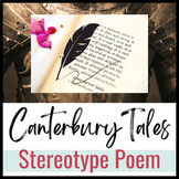 Canterbury Tales Stereotype Poem:  Creating a Modern-day Pilgrim