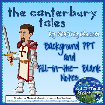 Preview of Canterbury Tales and Chaucer Background PPT and Guided Notes
