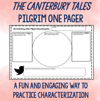 Canterbury Tales Pilgrim One Pager by The Creative Chaos Classroom