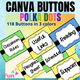 Canva Buttons - Polka Dots - Buttons for Google Classrooms