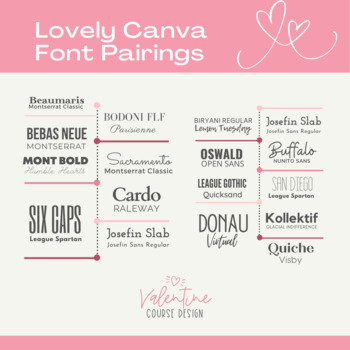 Preview of Canva Font Pairings