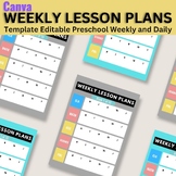 Canva Lesson Plan Template Editable Preschool Weekly and Daily