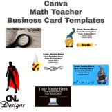 Canva Math Teacher Business Card Templates