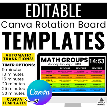 Preview of Canva Rotation Board Templates | EDITABLE