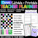 Canva Teacher Planner - Editable & Printable