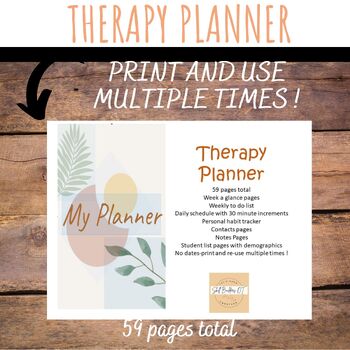 Preview of Canva Therapy Planner e-book