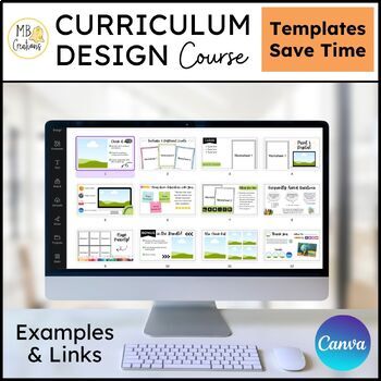 Preview of Canva Thumbnail and Preview Templates Curriculum Design Course for TPT Sellers