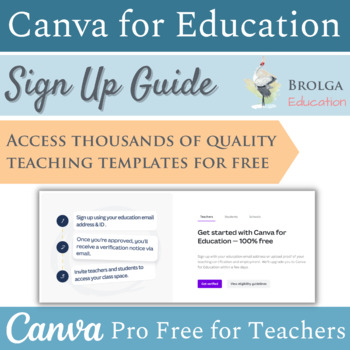 Canva for Education Sign Up Guide | Access Canva Pro for Free | TPT