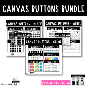 Preview of Canvas Buttons (Digital Classroom) BUNDLE