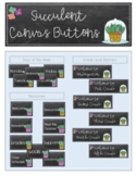 Canvas Buttons: Cheery Succulents