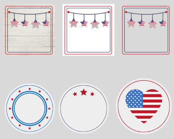 Preview of Canvas Buttons Mini Starter Pack- Patriotic