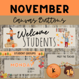 Canvas Buttons - November Themed