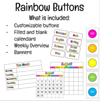 Preview of Canvas Buttons Rainbow (Customization)