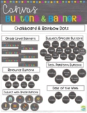 Canvas Buttons: Rainbow Dot & Chalkboard