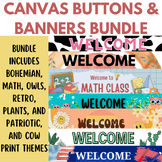 Canvas Buttons and Banners Bundle with Multiple Theme Choices