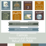 Canvas Buttons and Banners Natural Color Scheme