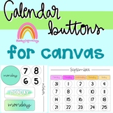 Canvas Calendar Buttons (Blue&Green Watercolor)