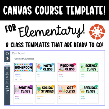 Preview of Canvas LMS Course Template - Elementary