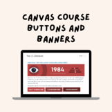 Virtual Classroom Bundle: Canvas Course Banners and Button