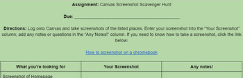 Preview of Canvas Screenshot Assignment