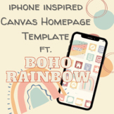 Canvas Template - iPhone Inspired ft. Boho Rainbows!