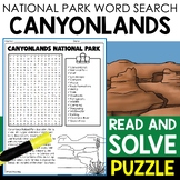 Canyonlands National Park Word Search Puzzle National Park