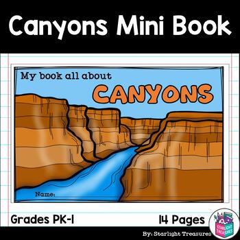 Preview of Canyons Mini Book for Early Learners - Landforms