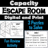 Converting Customary Units of Capacity Escape Room: Ounce 