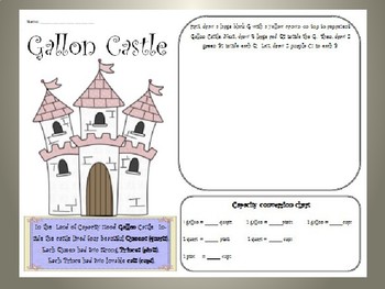 worksheets grade on 1 measurement for math powerpoint Castle Capacity Gallon Miss Kingdom: Zees by