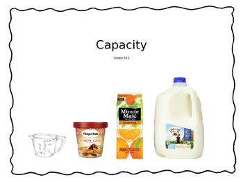 Preview of Capacity Lesson Plan Power Point - Math Measurement and Customary Units