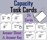 Capacity Task Cards Activity (Ounces, Cups, Pints, Quarts,