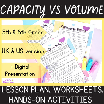 Preview of Volume and Capacity│Math Lesson Plan Hands-on Activities Worksheets│5th/6th