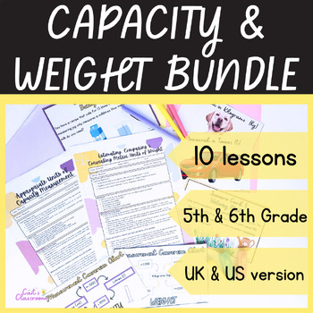 Preview of Metric Weight and Capacity Worksheets│Lessons + Hands-on Activities │2-Week Unit