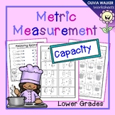 Capacity worksheets in metric measurements including kg, m
