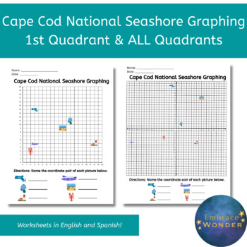 Preview of Cape Cod National Seashore Graphing / 1st Quadrant and ALL Quadrants
