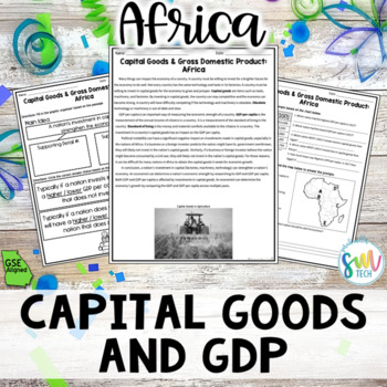 Preview of Capital Goods & GDP Africa Reading Packet (SS7E3, SS7E3c) GSE