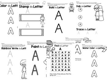 Letter Worksheets and Alphabet Printables by 180 Days of Reading