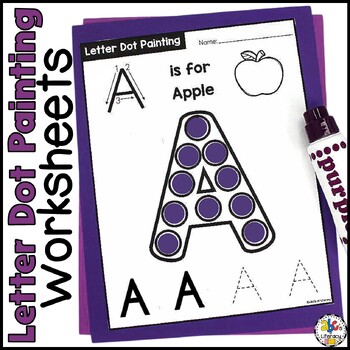 letter dot painting worksheets letter formation activity by abc s of literacy