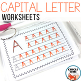 Capital Letter Formation Practice Sheets, Letter Tracing W