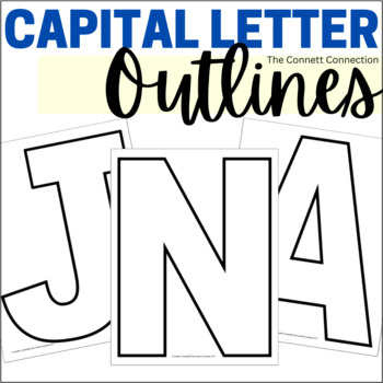 Preview of Capital Letter Outlines for Alphabet Craft Templates