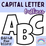 Capital Letter Outlines - Alphabet Arts and Crafts Templates