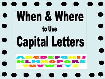 Preview of Capital Letter Rules Posters