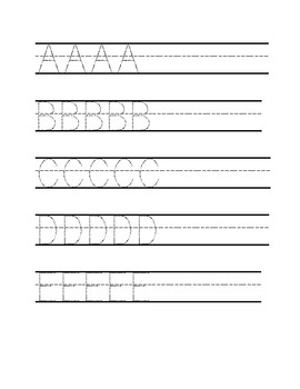 Capital Letter Tracing by Erin Robertson | TPT