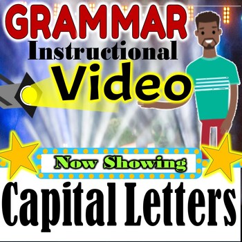 Preview of Capital Letters Grammar Instructional Video Follow Along Rules Distance Learning