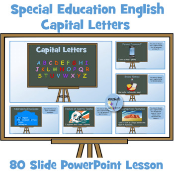 Preview of Capital Letters PowerPoint Lesson - Special Education English