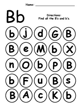 Find the Letter Capital & Lowercase A-Z Bingo Dauber Printable | TpT