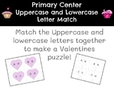 Capital and Lowercase Letter Match Puzzle- Valentines Day 