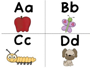 capital and lowercase letters flash cards by original educator tpt