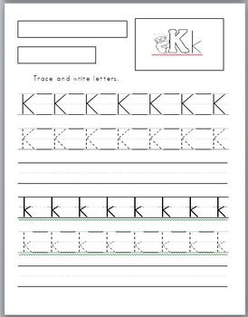 Capital and Lowercase letters handwriting worksheets (3 versions)